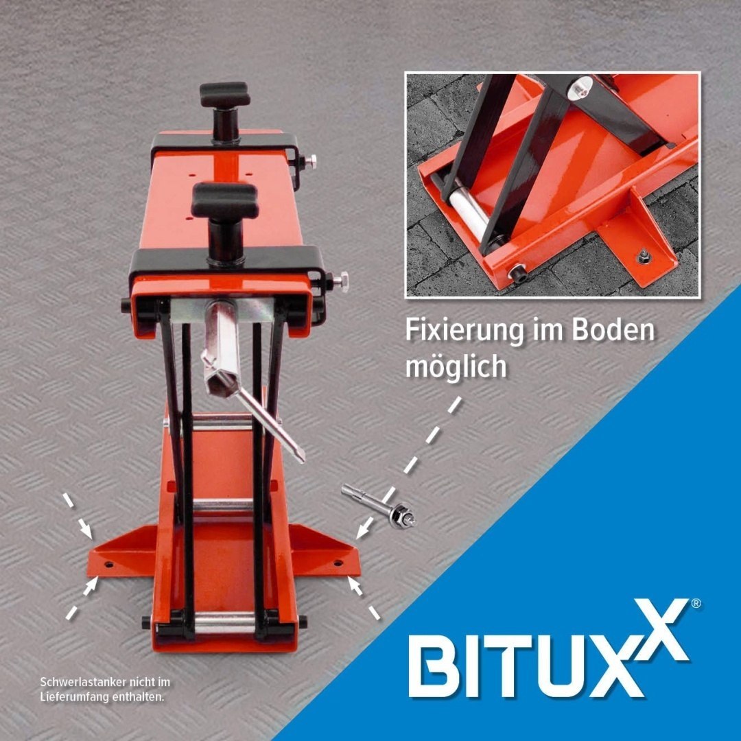 Servisní stojan zvedák na motocykl do 500kg Bituxx 10-40cm skládací M19740